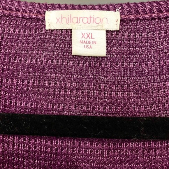 Retro Target Purple Knit Midi Dress XXL | Soft Stretch Short Sleeve Dress - Picture 3 of 7